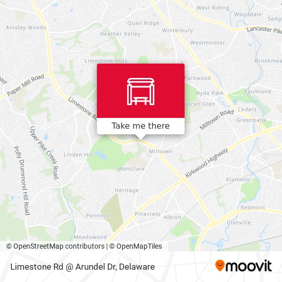 Limestone Rd @ Arundel Dr map