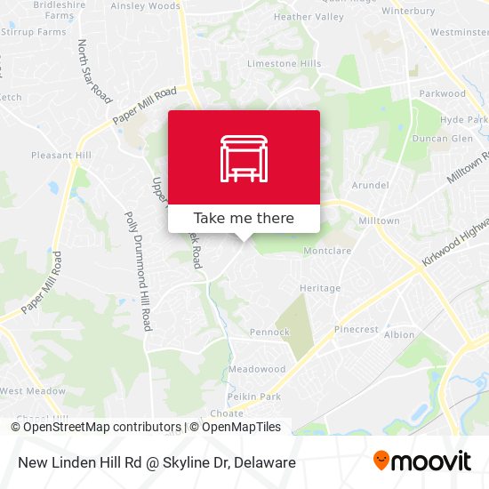 New Linden Hill Rd @ Skyline Dr map