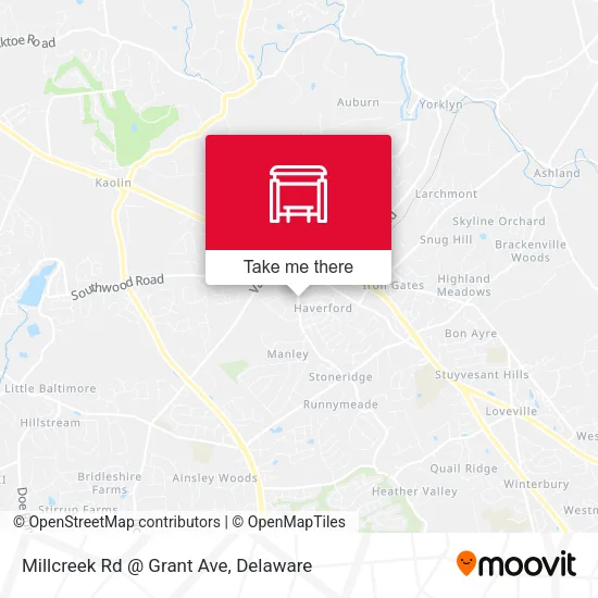 Millcreek Rd @ Grant Ave map