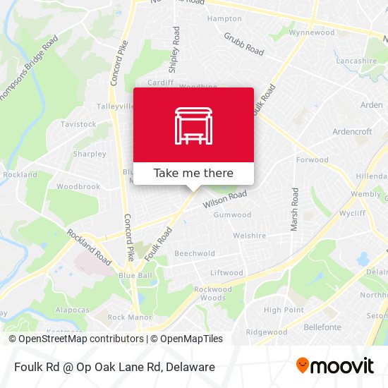 Foulk Rd @ Op Oak Lane Rd map