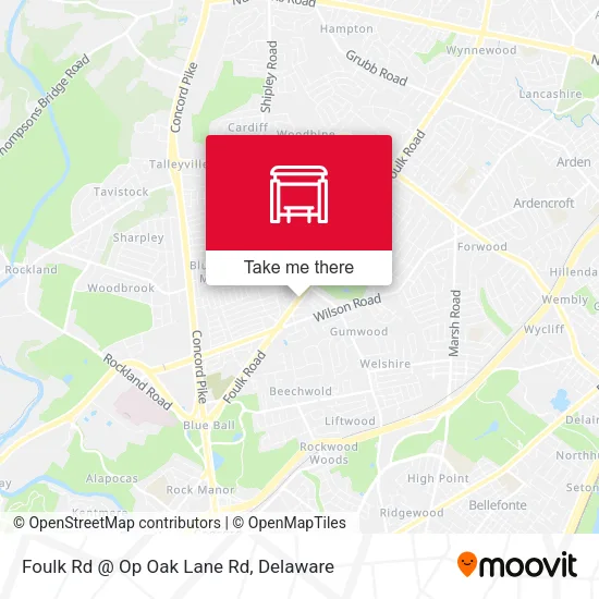 Foulk Rd @ Op Oak Lane Rd map