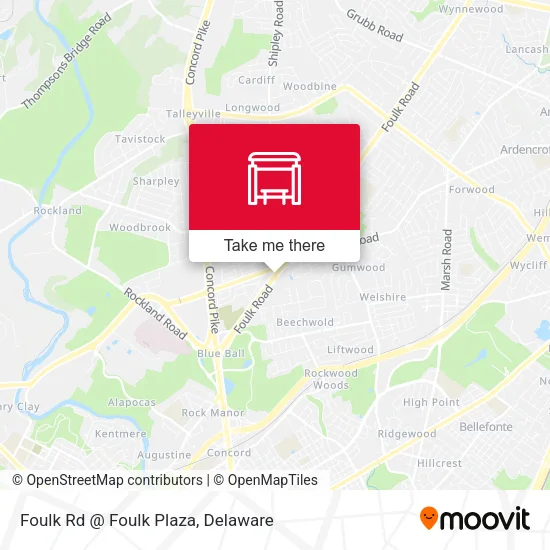 Mapa de Foulk Rd @ Foulk Plaza