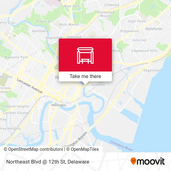 Northeast Blvd @ 12th St map