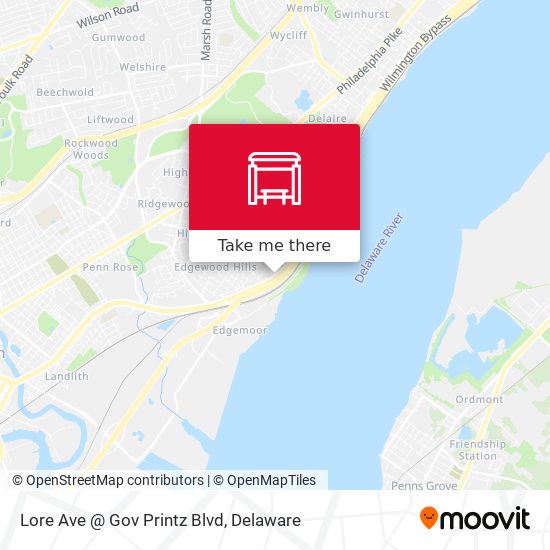 Lore Ave @ Gov Printz Blvd map