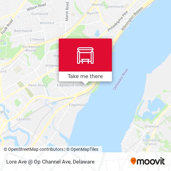 Lore Ave @ Op Channel Ave map