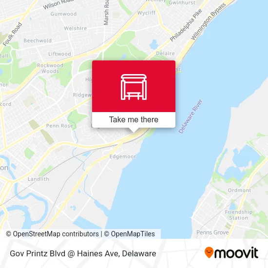 Mapa de Gov Printz Blvd @ Haines Ave