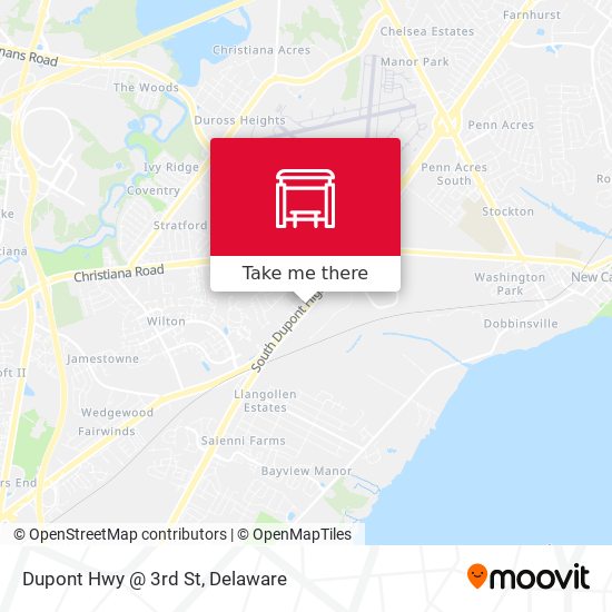 Dupont Hwy @ 3rd St map