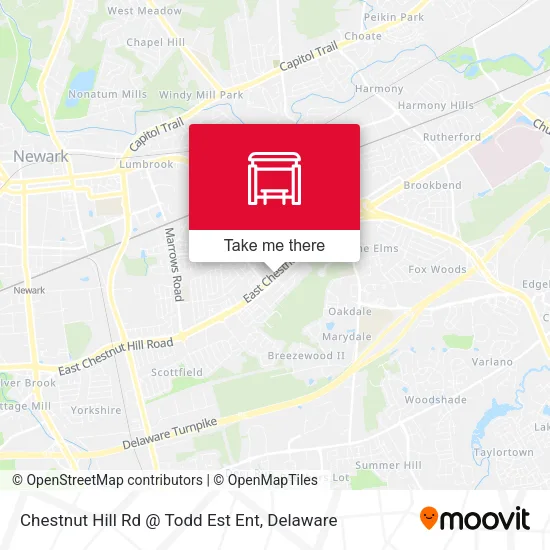 Mapa de Chestnut Hill Rd @ Todd Est Ent