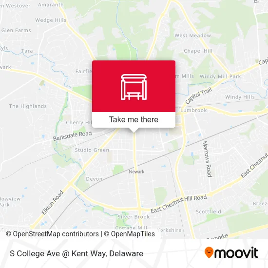 S College Ave @ Kent Way map