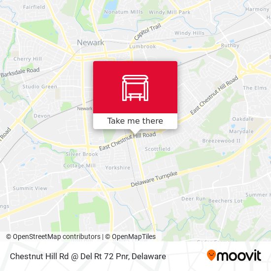 Mapa de Chestnut Hill Rd @ Del Rt 72 Pnr