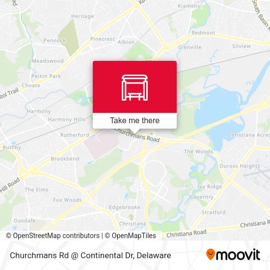 Churchmans Rd @ Continental Dr map
