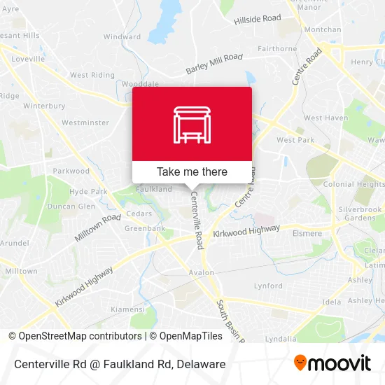 Mapa de Centerville Rd @ Faulkland Rd