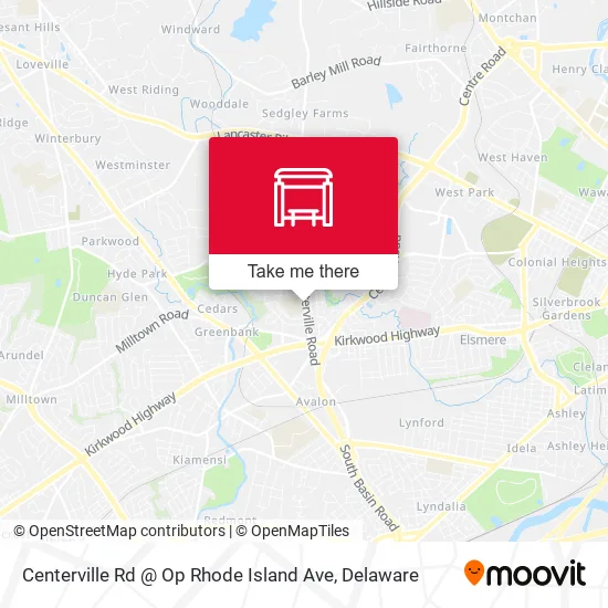 Mapa de Centerville Rd @ Op Rhode Island Ave