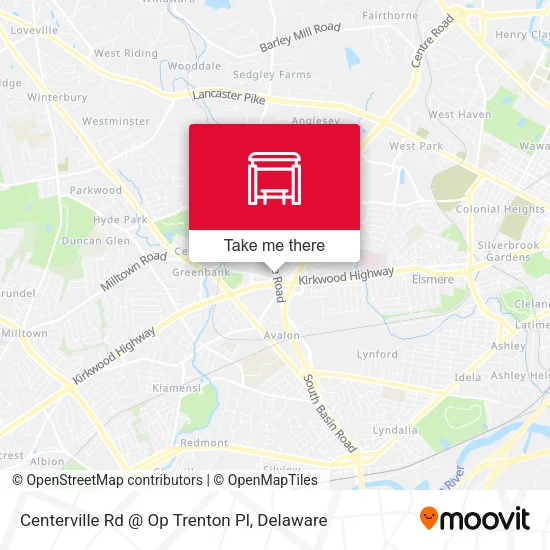 Mapa de Centerville Rd @ Op Trenton Pl