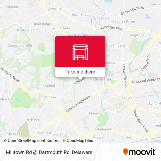 Milltown Rd @ Dartmouth Rd map