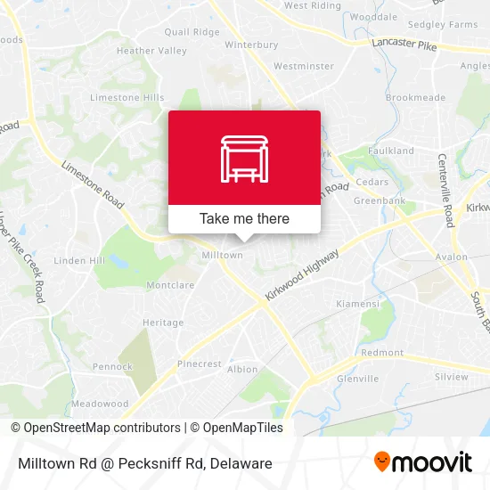 Milltown Rd @ Pecksniff Rd map