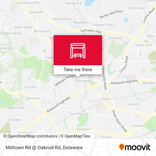 Milltown Rd @ Oaknoll Rd map