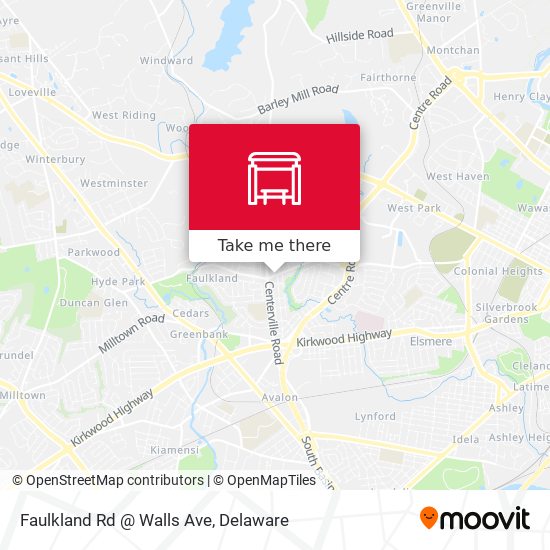 Faulkland Rd @ Walls Ave map