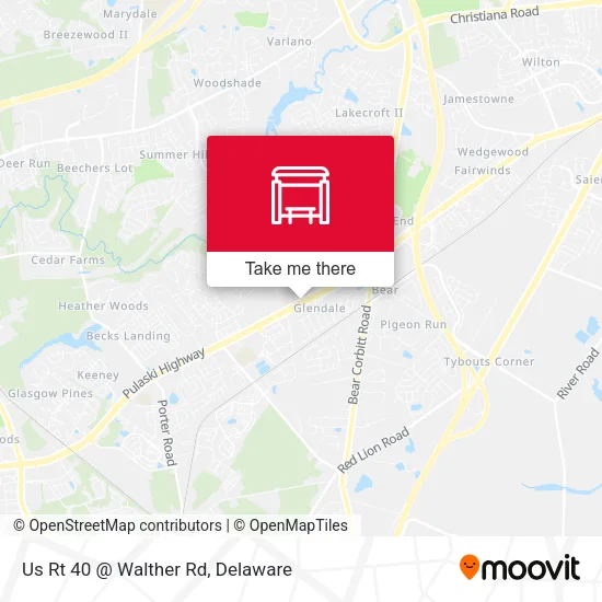 Mapa de Us Rt 40 @ Walther Rd