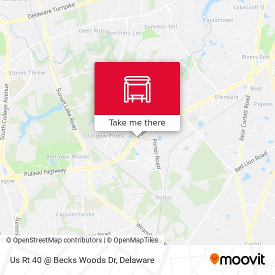 Mapa de Us Rt 40 @ Becks Woods Dr