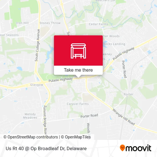 Mapa de Us Rt 40 @ Op Broadleaf Dr