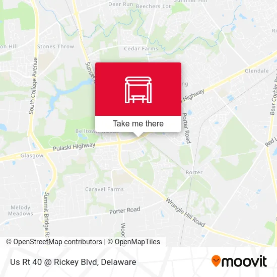 Mapa de Us Rt 40 @ Rickey Blvd