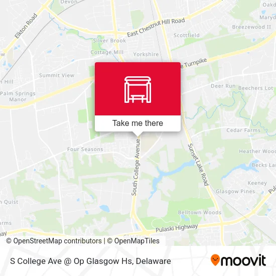 S College Ave @ Op Glasgow Hs map