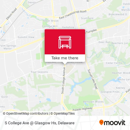 S College Ave @ Glasgow Hs map