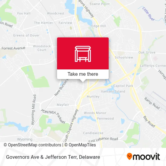 Governors Ave & Jefferson Terr map