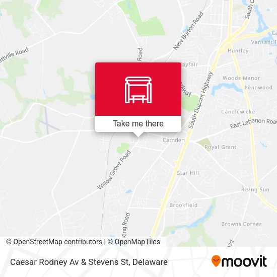 Caesar Rodney Av & Stevens St map