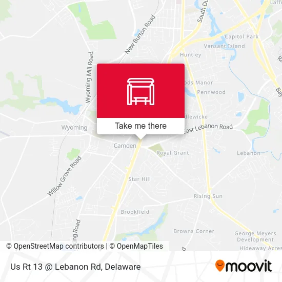 Mapa de Us Rt 13 @ Lebanon Rd