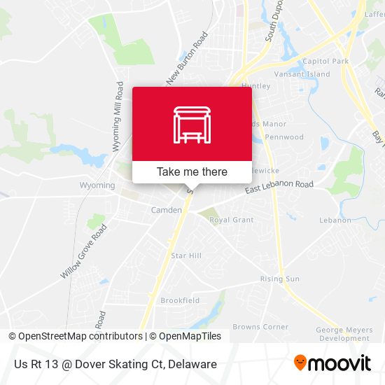 Us Rt 13 @ Dover Skating Ct map