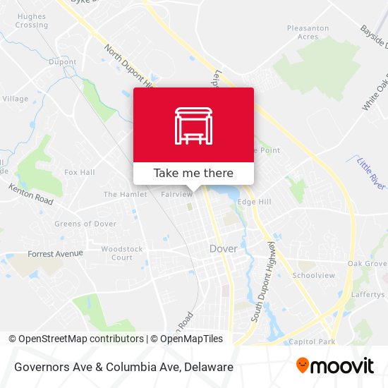 Governors Ave & Columbia Ave map
