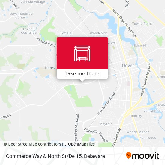 Commerce Way & North St/De 15 map