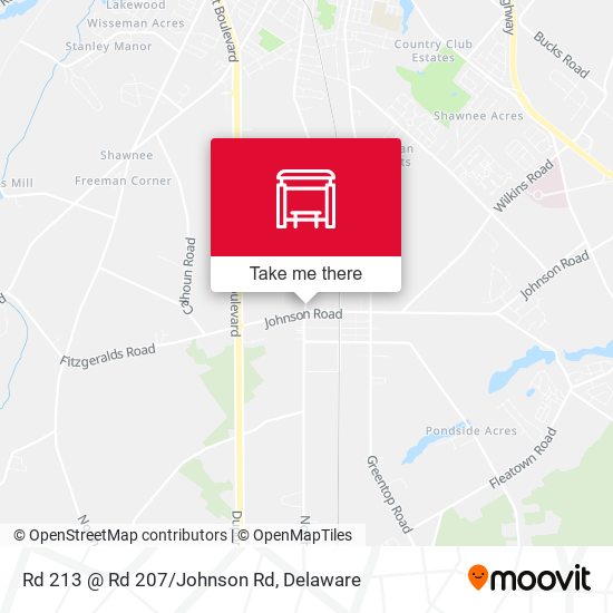 Rd 213 @ Rd 207/Johnson Rd map