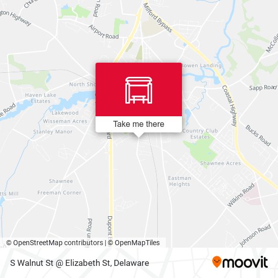 S Walnut St @ Elizabeth St map