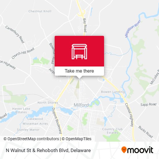 N Walnut St & Rehoboth Blvd map