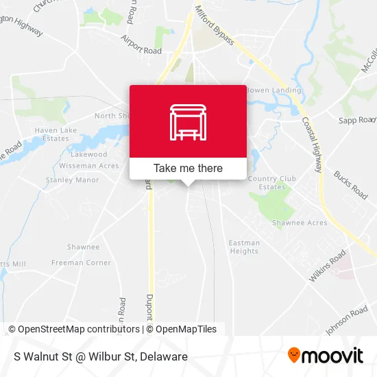 Mapa de S Walnut St @ Wilbur St
