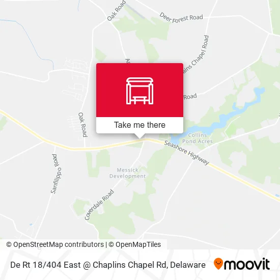 Mapa de De Rt 18 / 404 East @ Chaplins Chapel Rd