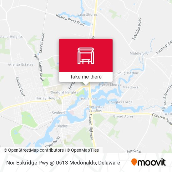 Nor Eskridge Pwy @ Us13  Mcdonalds map