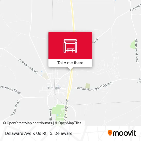 Delaware Ave & Us Rt 13 map
