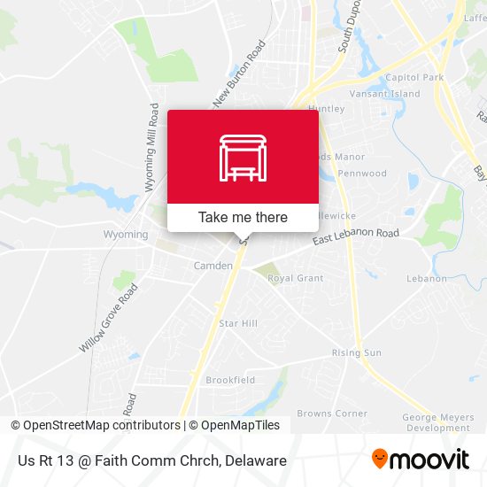 Us Rt 13 @ Faith Comm Chrch map