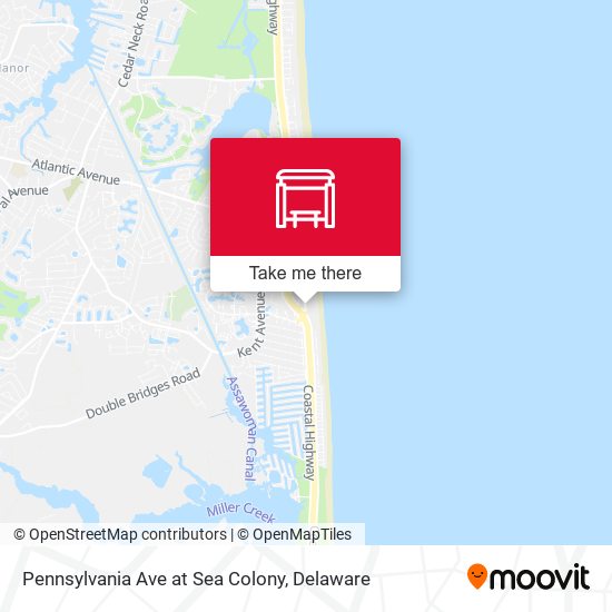 Map Of Sea Colony How To Get To Pennsylvania Ave At Sea Colony In Delaware By Bus?