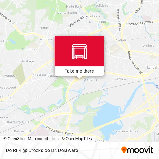 Mapa de De Rt 4 @ Creekside Dr