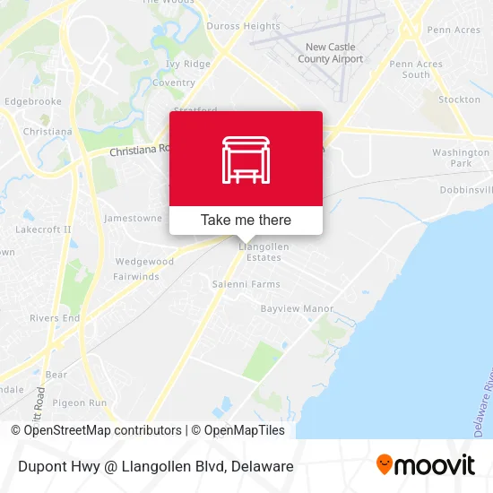 Mapa de Dupont Hwy @ Llangollen Blvd
