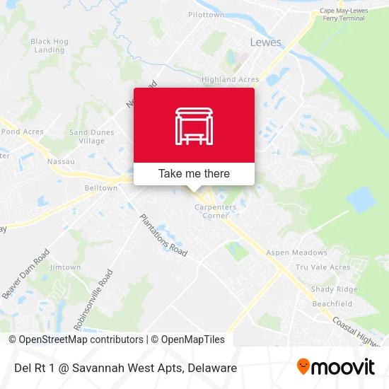 Mapa de Del Rt 1 @ Savannah West Apts