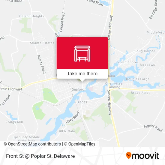 Mapa de Front St @ Poplar St