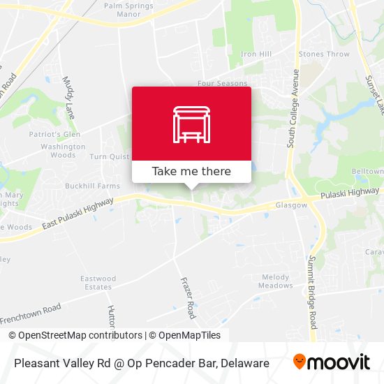 Pleasant Valley Rd @ Op Pencader Bar map