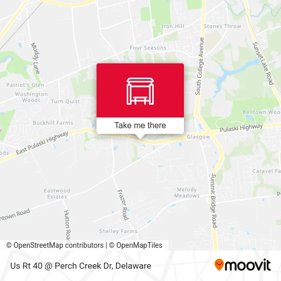 Mapa de Us Rt 40 @ Perch Creek Dr