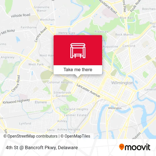 Mapa de 4th St @ Bancroft Pkwy